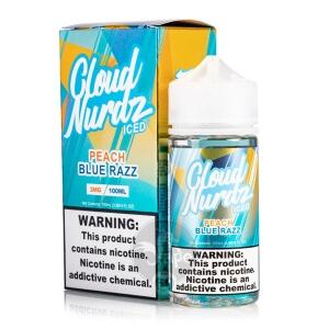 خرید جویس هلو تمشک یخ کلود نوردز (100میل) CLOUD NURDZ PEACH BLUERAZZ ICED