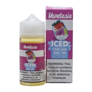 خرید جویس توت‌فرنگی گواوا یخ ویپ تازیا (100میل) VAPETASIA ICED STRAW GUAW